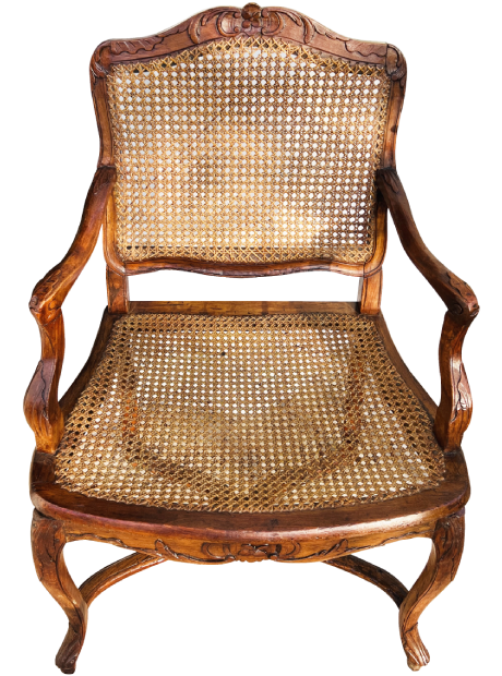 Après restauration. Fauteuil d'époque Louis XV estampillé de François Reuze Après restauration. Fauteuil d'époque Louis XV estampillé de François Reuze