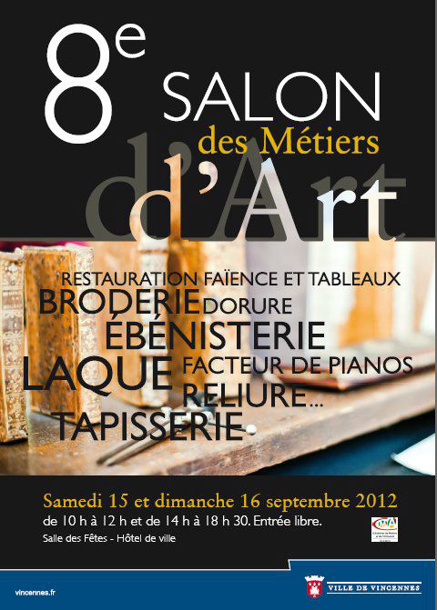 8 ème Salon des Métiers d'Art de Vincennes 8 ème Salon des Métiers d'Art de Vincennes