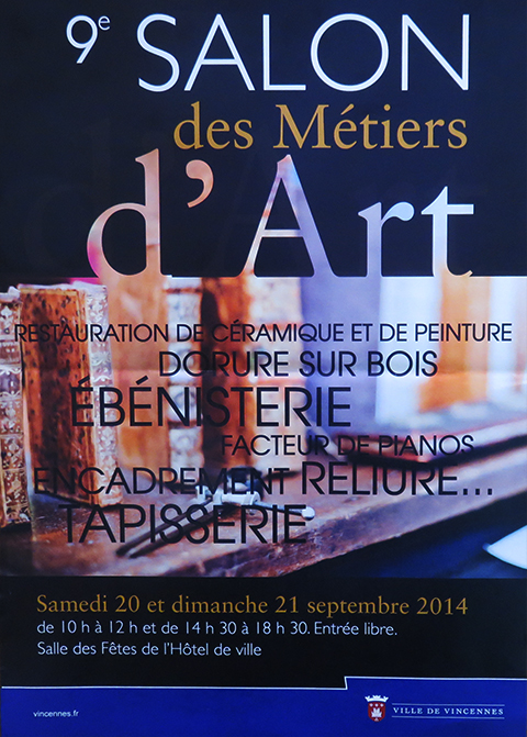 9 ème Salon des Métiers d'Art de Vincennes 9 ème Salon des Métiers d'Art de Vincennes